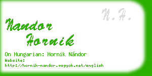 nandor hornik business card
